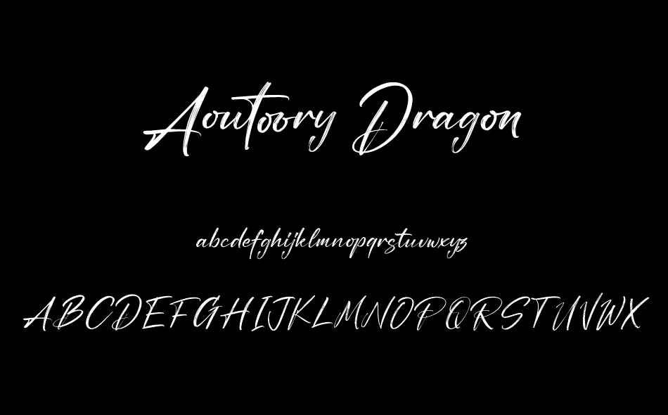 Aoutoory Dragon font