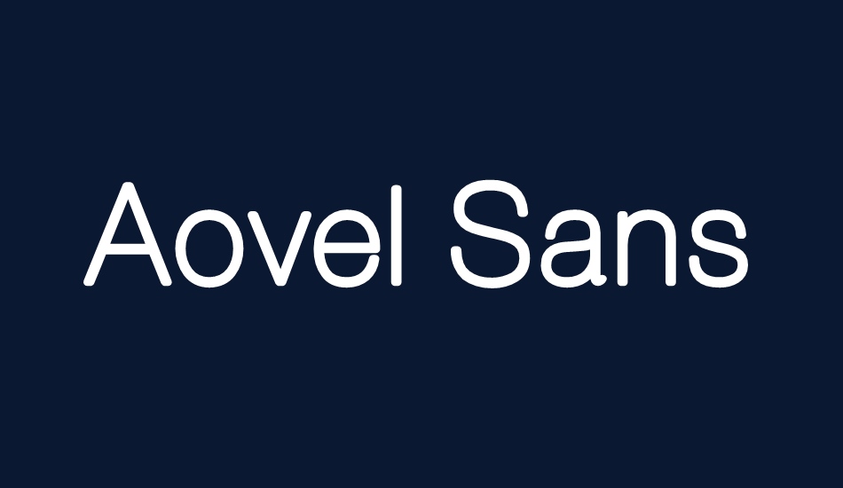 Aovel Sans Rounded font big