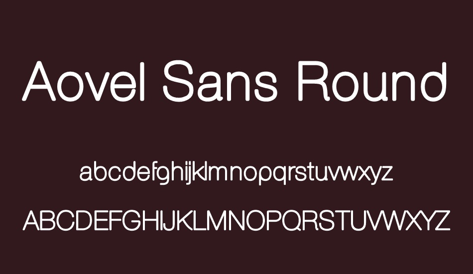 Aovel Sans Rounded font