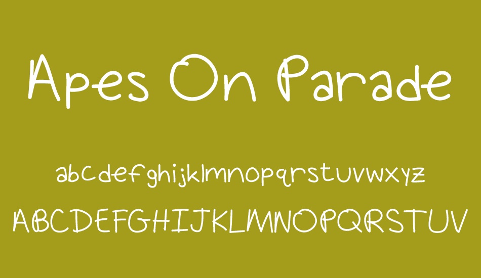 Apes On Parade font