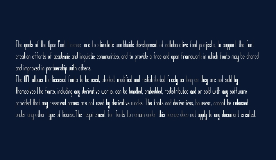 Aposiopesis Condensed font 1