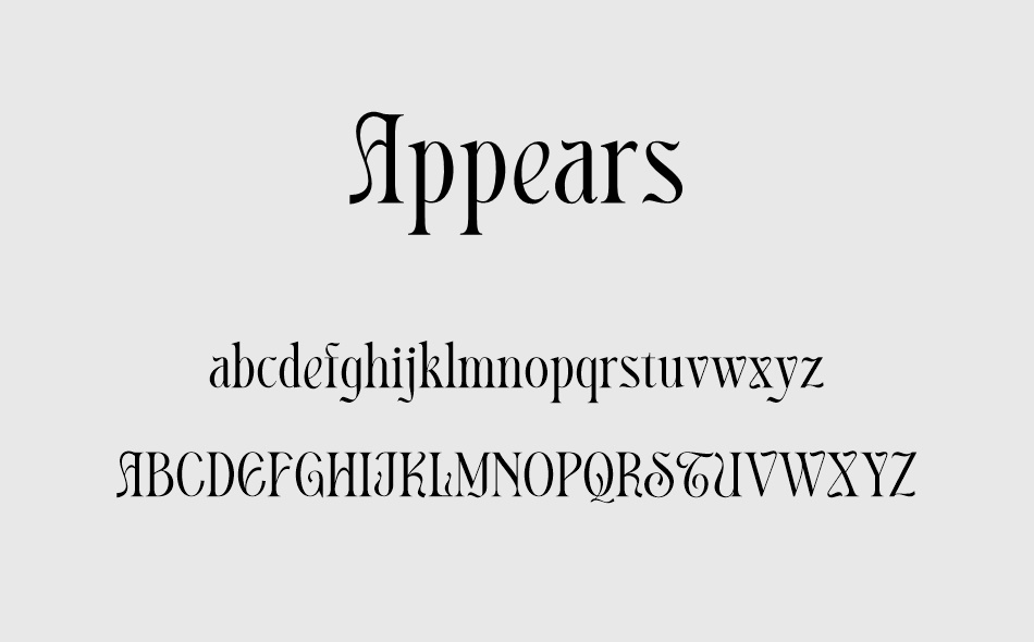 Appears font