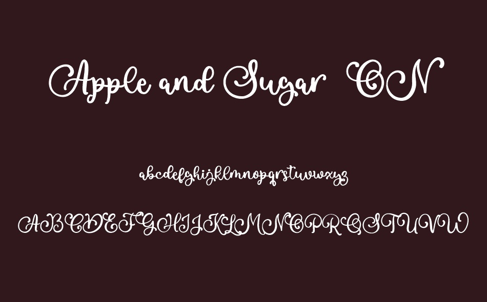 Apple and Sugar font