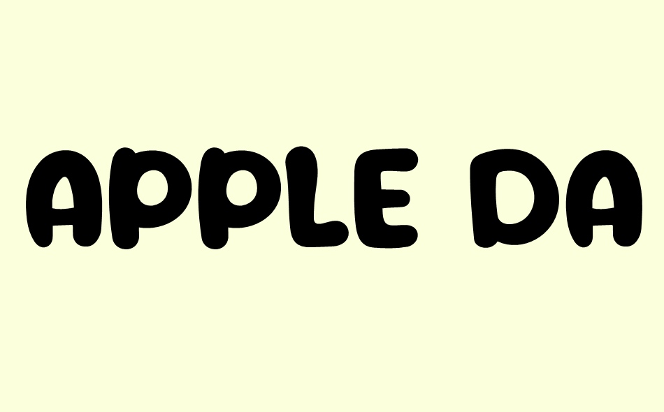 Apple Days font big