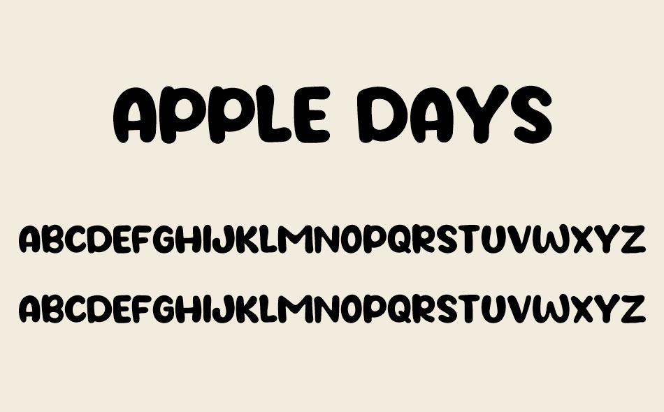 Apple Days font