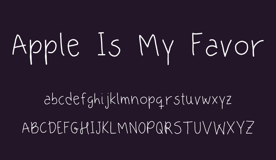 Apple Is My Favorite font