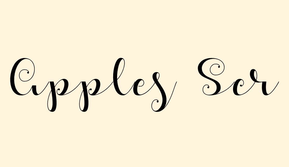 Apples Script Demo font big