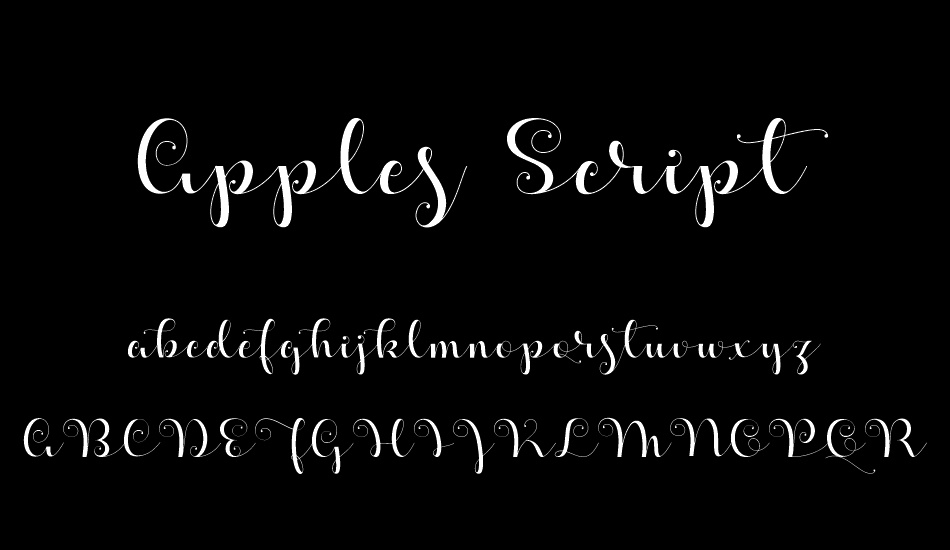 Apples Script Demo font