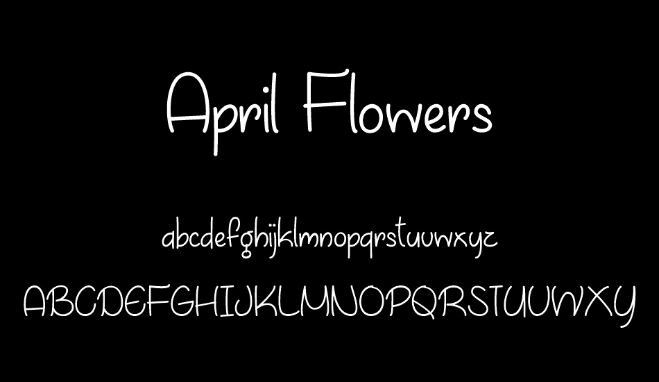 April Flowers font