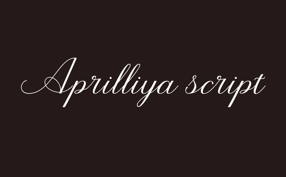 Aprilliya Script font big