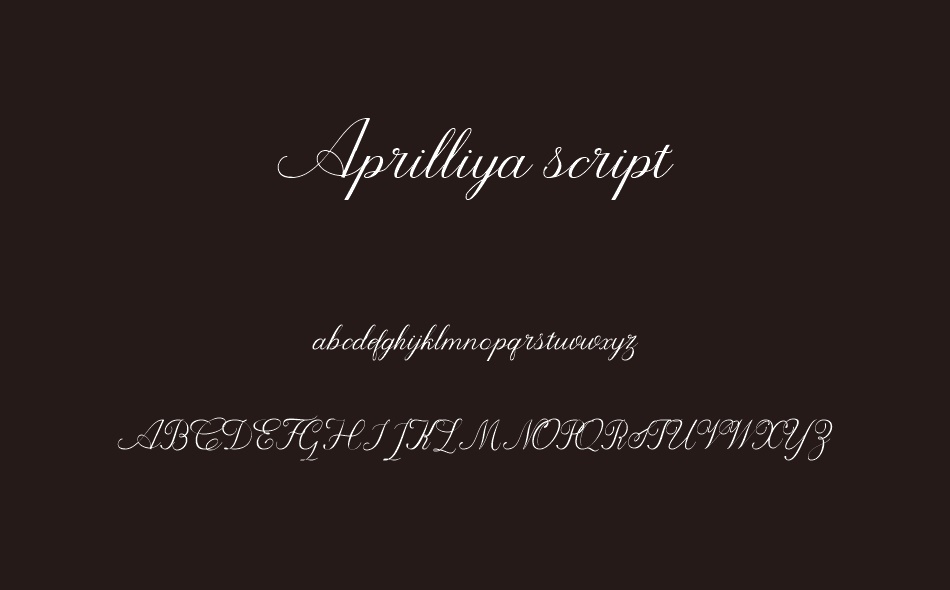 Aprilliya Script font