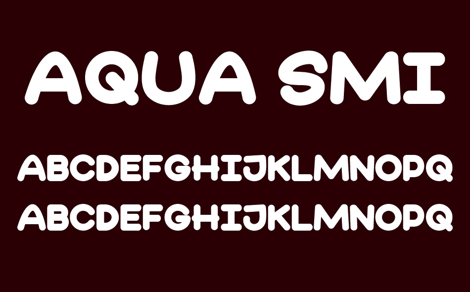 Aqua Smile font