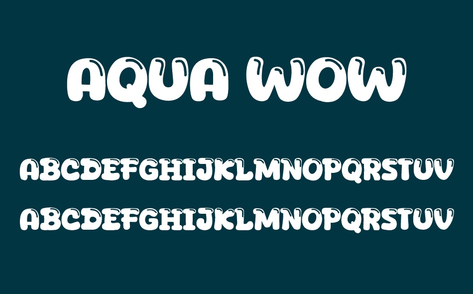 Aqua Wow font
