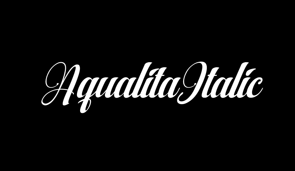 AqualitaItalic font big