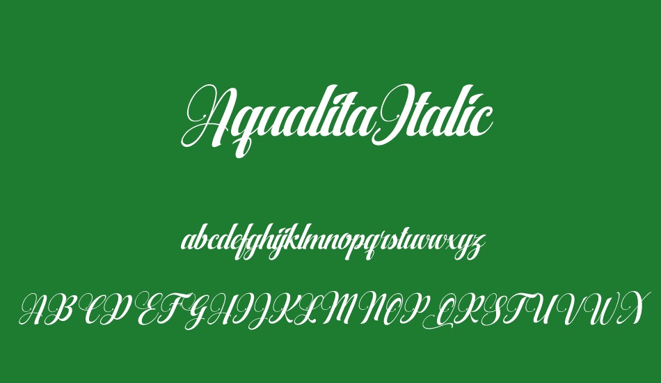 AqualitaItalic font