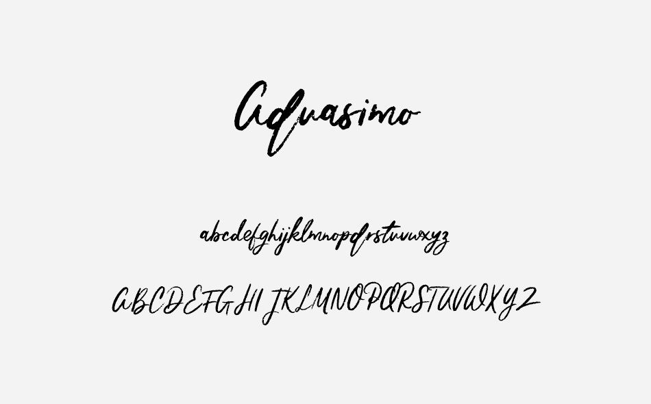 Aquasimo font