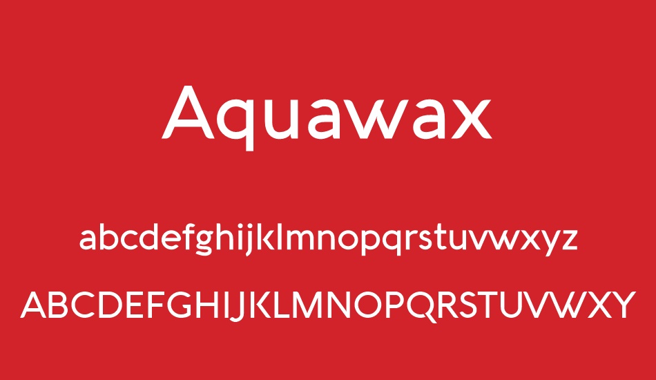 aquawax font