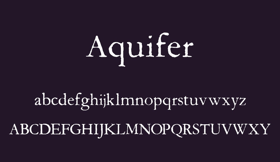 Aquifer font