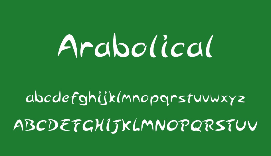 Arabolical font