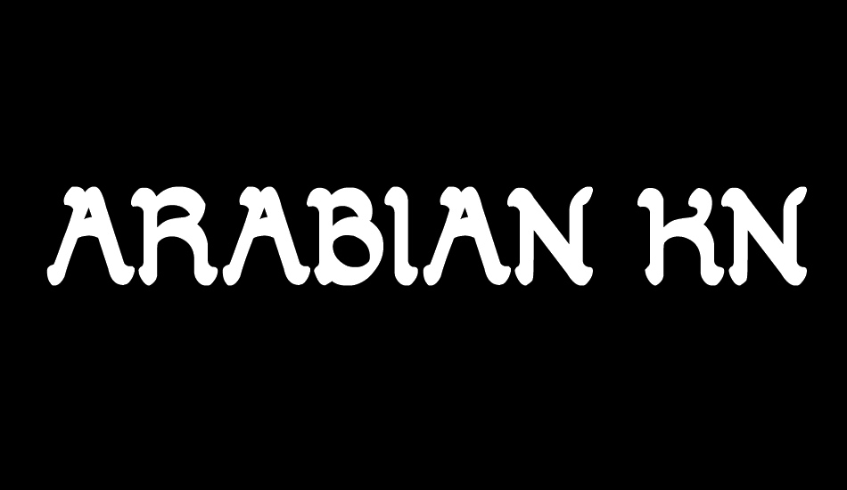 ARABIAN KNIGHT font big