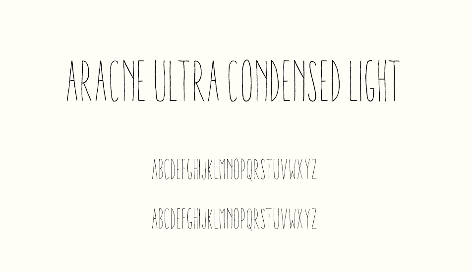 aracne-ultra-condensed-light font