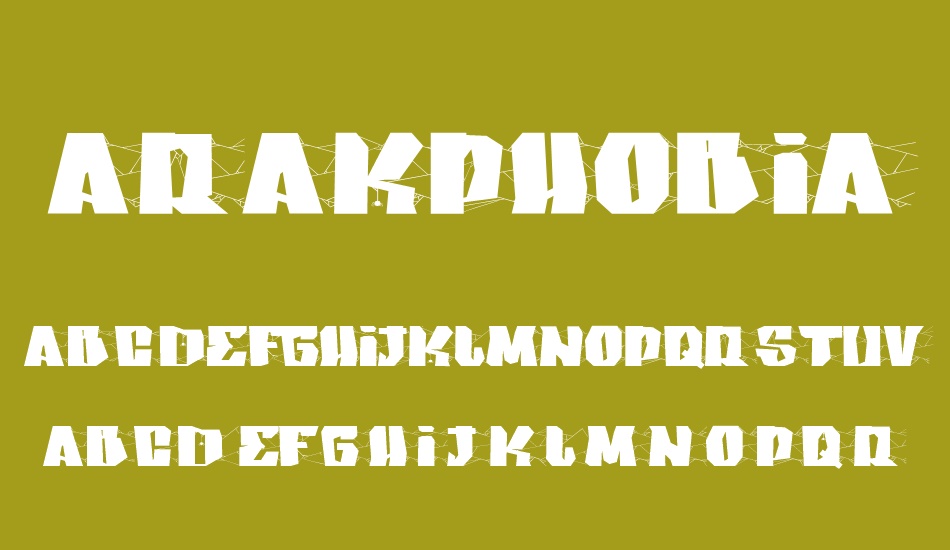 Arakphobia font