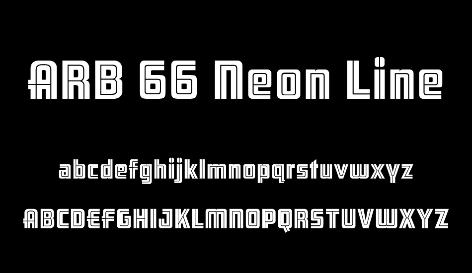 ARB 66 Neon Line JUN-37 font