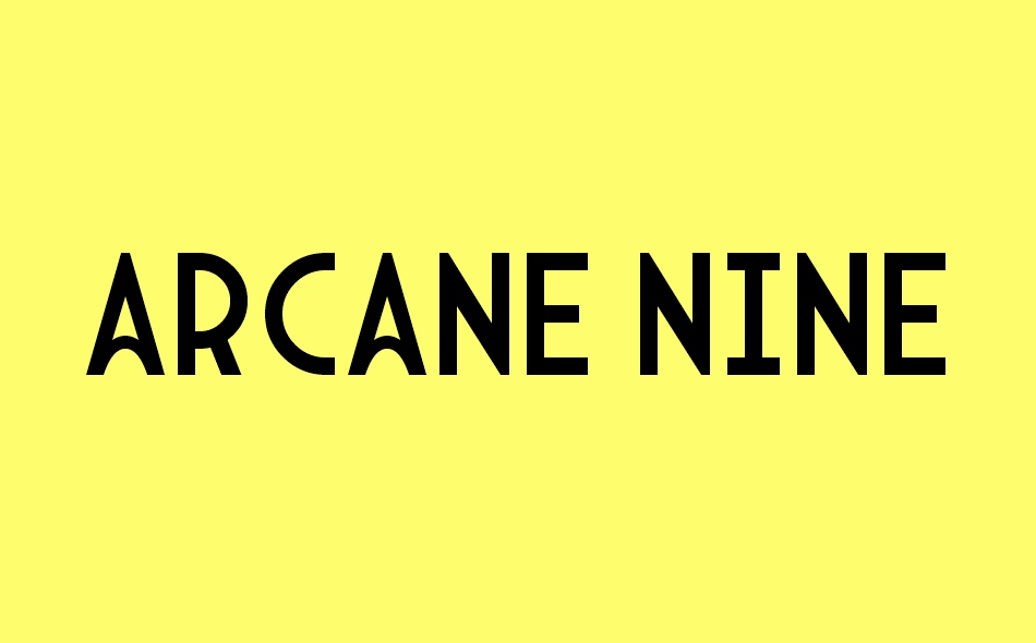 Arcane Nine font big