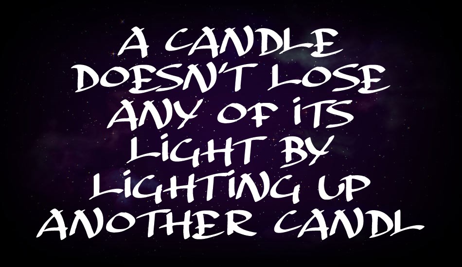 Archaic Asian Inks font text
