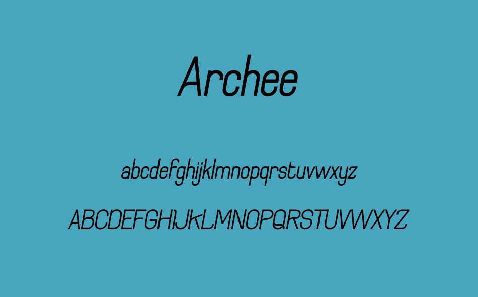 Archee font