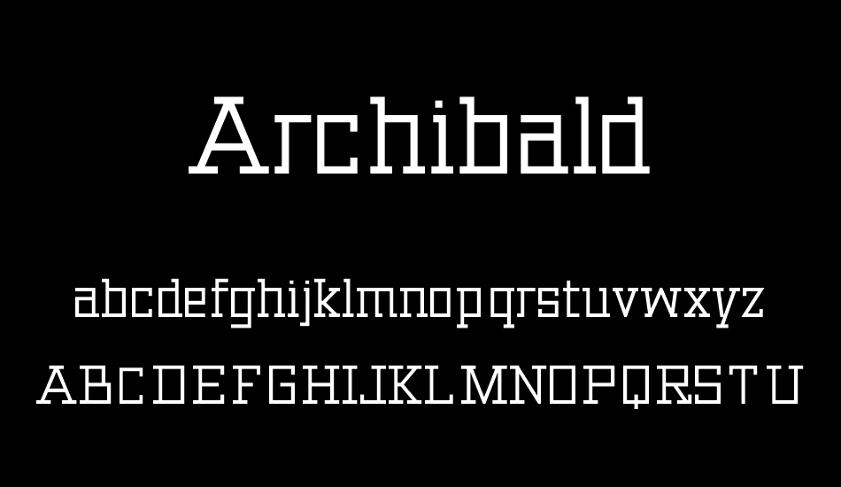 Archibald font