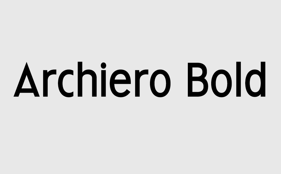 Archiero font big