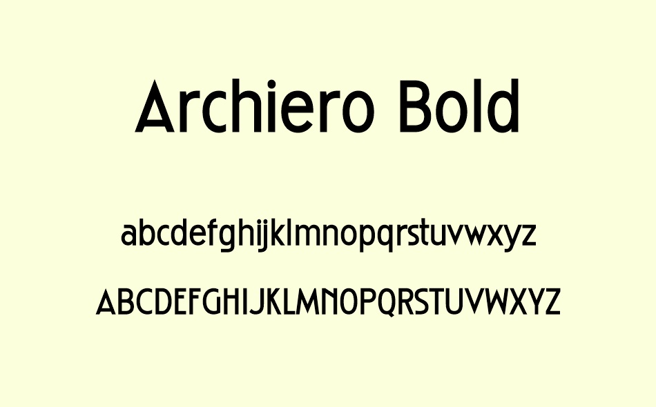 Archiero font