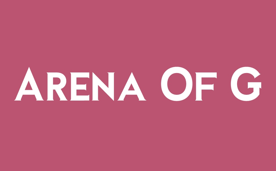 Arena Of God font big