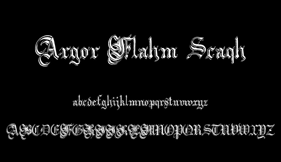 Argor Flahm Scaqh font