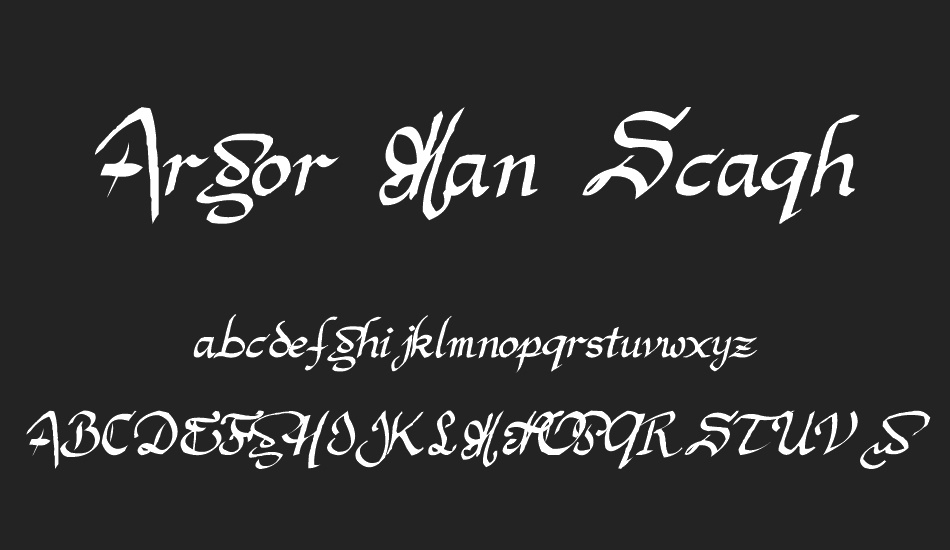 Argor Man Scaqh font