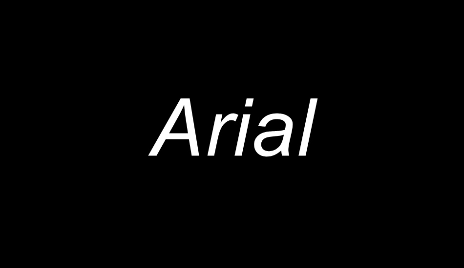 arial font big