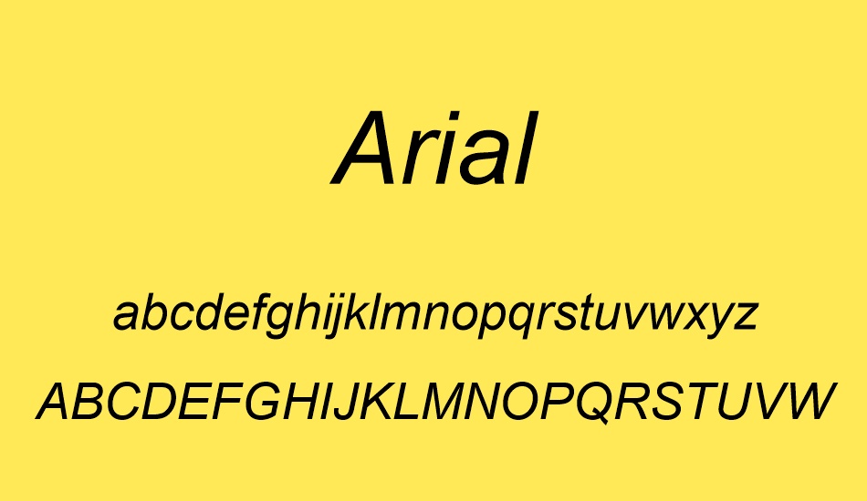 arial font