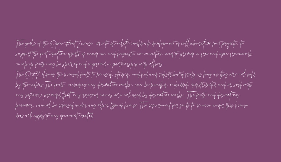 Ariel Script font 1