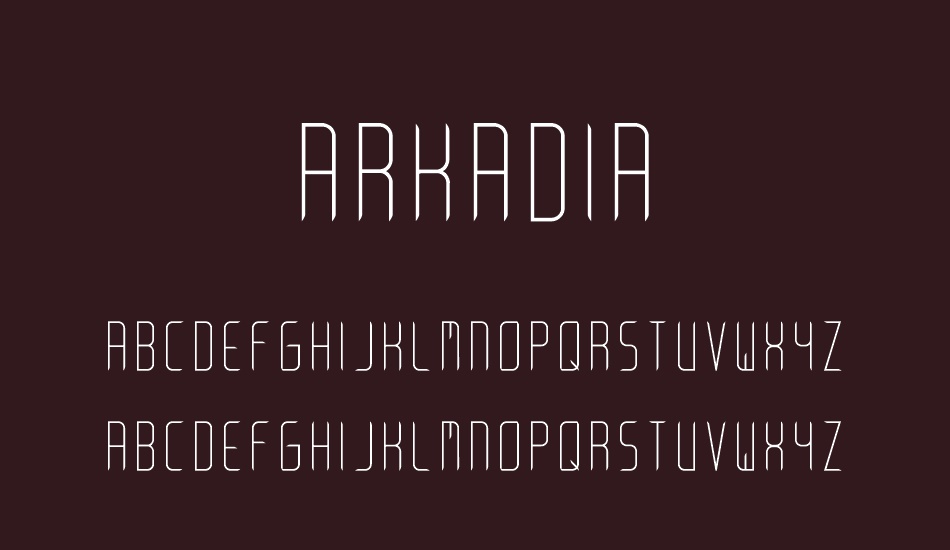 Arkadia font
