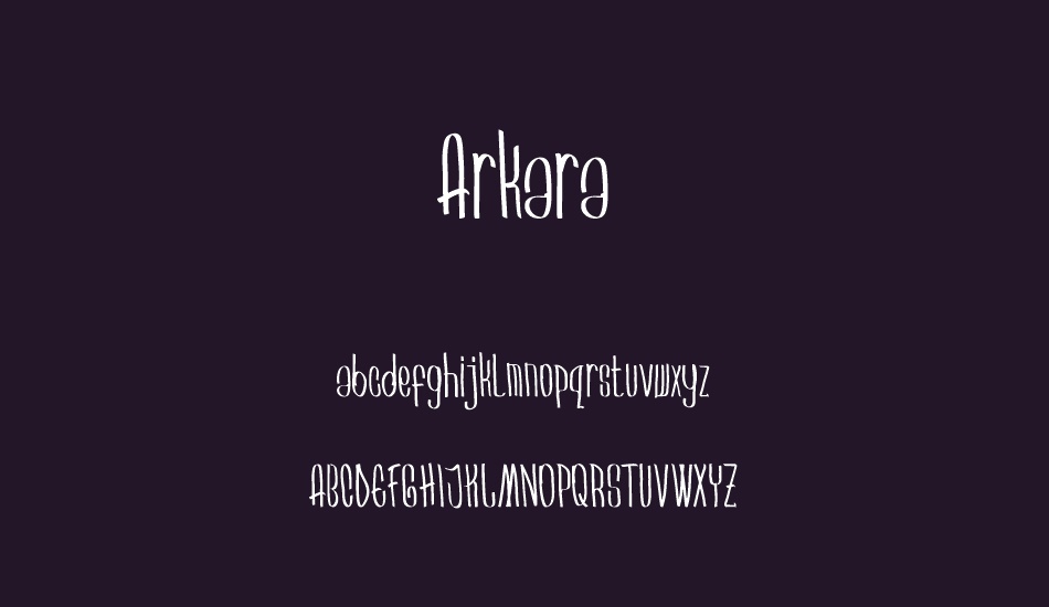 Arkara font