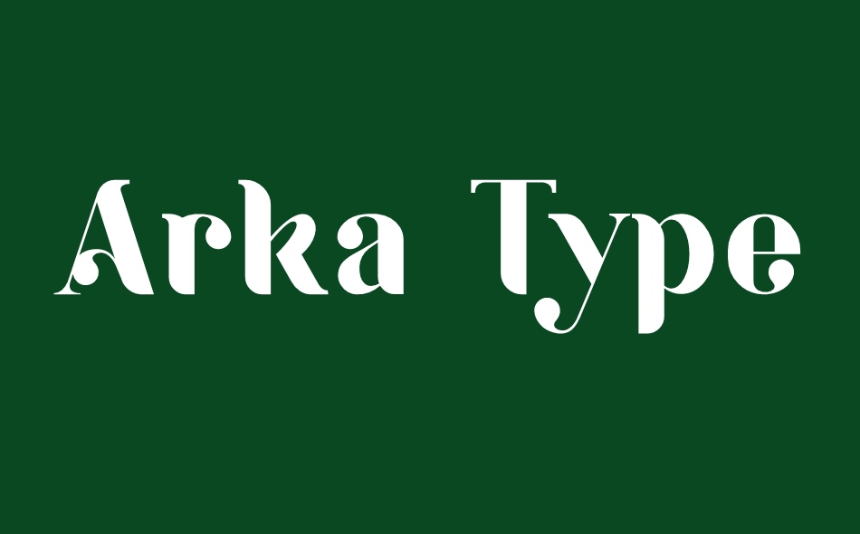 Arka Typeface font big