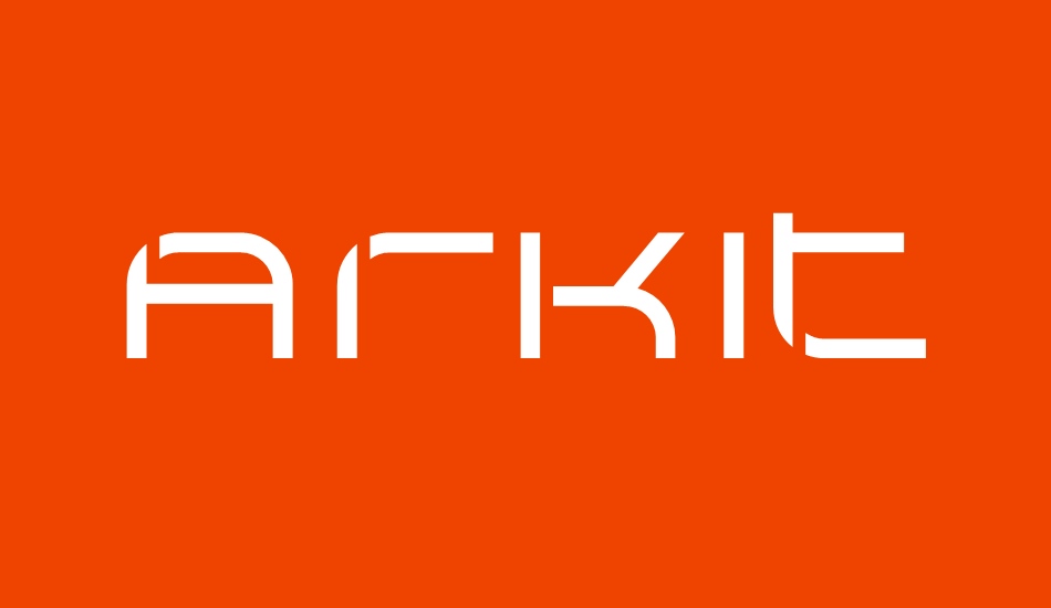 Arkitech Stencil font big