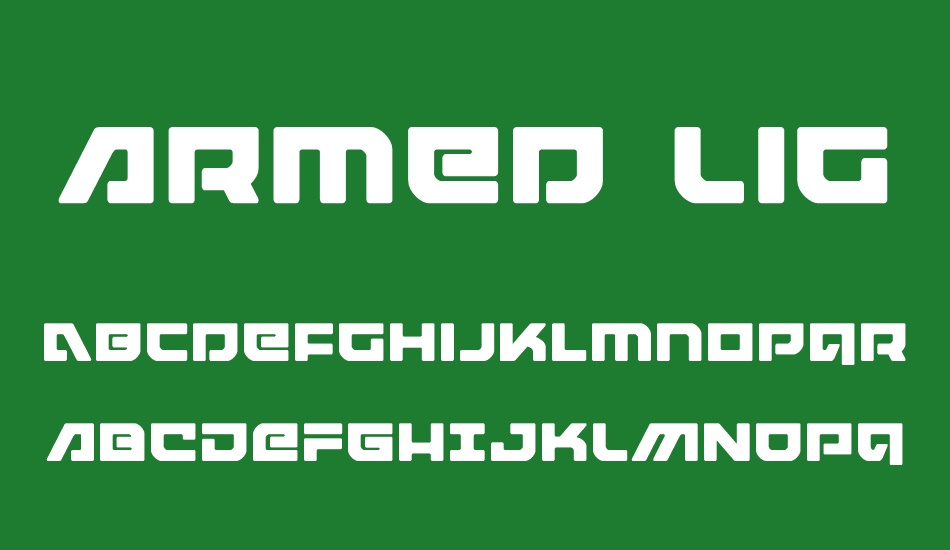 Armed Lightning font