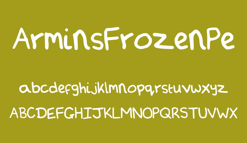 ArminsFrozenPeas font