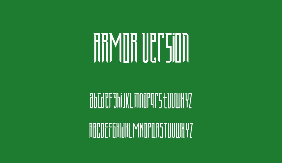 ARMOR FreeVersion font