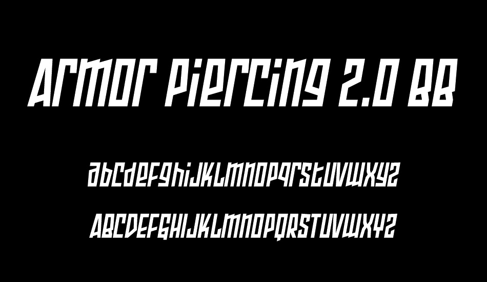 Armor Piercing 2.0 BB font