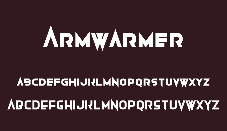 Armwarmer font