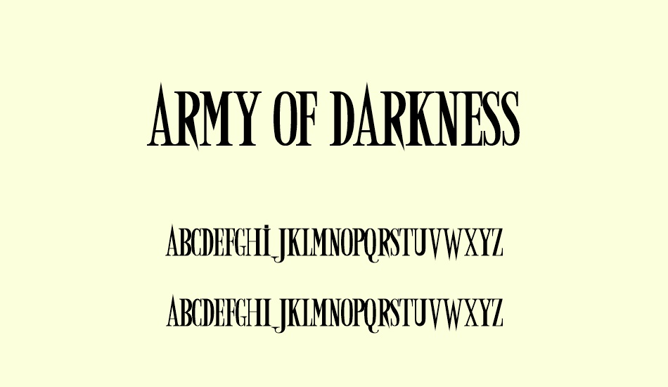 Army of Darkness font