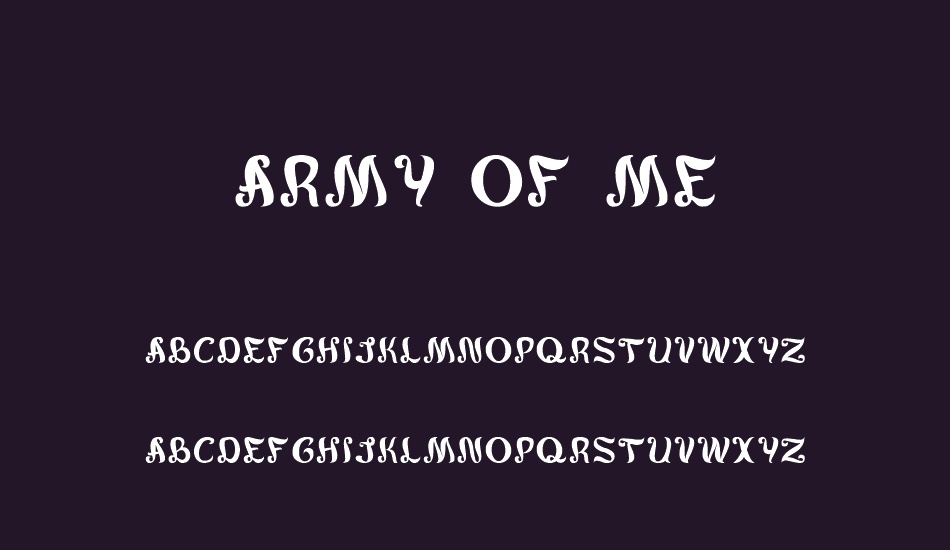 army of me font